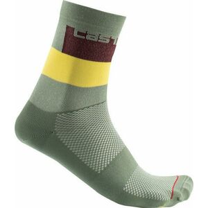 Castelli Blocco 15 Sock Avocado Green S/M Cyklo ponožky vyobraziť