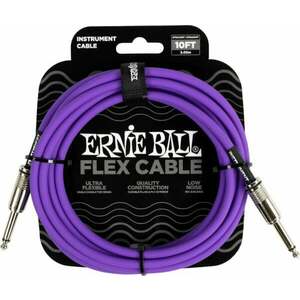 Ernie Ball Flex Instrument Cable Straight/Straight 3 m Rovný - Rovný Nástrojový kábel vyobraziť