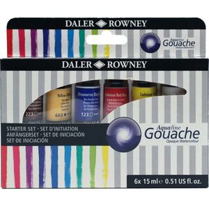 Daler Rowney Aquafine Sada gvašových farieb Introduction Set 12 x 15 ml vyobraziť