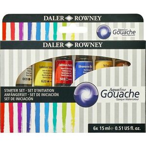 Daler Rowney Aquafine Sada gvašových farieb Starter Set 6 x 15 ml vyobraziť