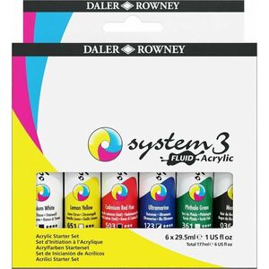 Daler Rowney System3 Sada akrylových farieb Starter Set 6 x 29, 5 ml vyobraziť