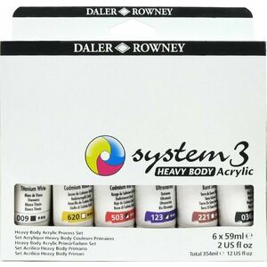 Daler Rowney System3 Sada akrylových farieb Starter Set 6 x 59 ml vyobraziť