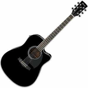 Ibanez PF15ECE-BK Black Elektroakustická gitara Dreadnought vyobraziť