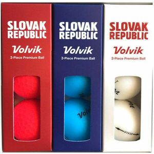 Volvik Vivid White-Blue-Red Golfové lopty vyobraziť