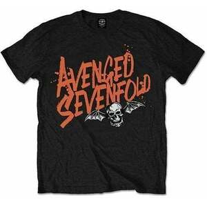 Avenged Sevenfold Tričko Orange Splatter Unisex Black S vyobraziť