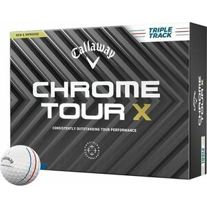 Callaway Chrome Tour X White Triple Track Golfové lopty vyobraziť