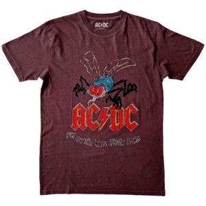 AC/DC Tričko Fly On The Wall Tour Unisex Maroon Red M vyobraziť