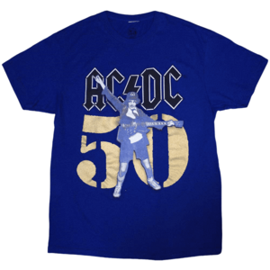 AC/DC Tričko Gold Fifty Unisex Blue M vyobraziť