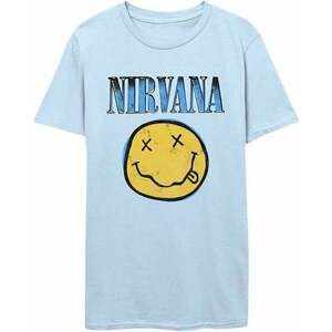 Nirvana Tričko Xerox Happy Face Blue Unisex Light Blue S vyobraziť