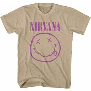 Nirvana Tričko Purple Happy Face Unisex Sand L vyobraziť