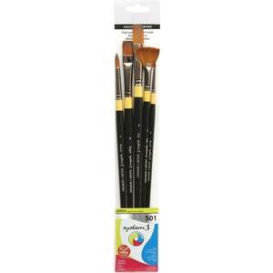 Daler Rowney System3 Acrylic Brush Stiff Synthetic Sada štetcov 5 ks vyobraziť