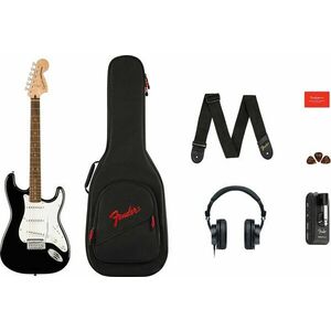 Fender Squier Affinity Series Stratocaster Mustang Micro Pack Black Elektrická gitara vyobraziť