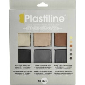 Plastiline Set Plasticine Sample Blocks Profesionálna modelovacia hmota 6 x 80 g vyobraziť