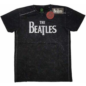 The Beatles Tričko Drop T Logo Snow Wash Unisex Black XL vyobraziť