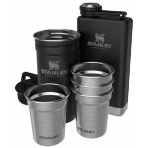 Stanley Adventure Pre-Party Shot Glass + Flask Set Matte Black Pebble 230ml-4 x 59ml Ploskačka-Pohár vyobraziť