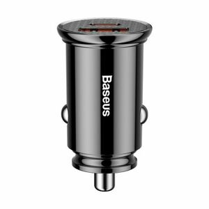 Baseus Circular USB / USB-C 30W autonabíjačka, čierna (CCALL-YS01) vyobraziť