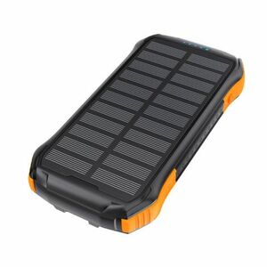 Choetech B658 Solárny Power Bank 10000mAh 2x USB, čierny/oranžový vyobraziť