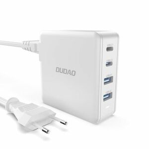 Dudao A100EU GaN sieťová nabíjačka 2x USB-C / 2x USB 100W, biela vyobraziť