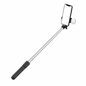 MG Telescopic Bluetooth selfie tyč s LED svetlom 1m, čierna vyobraziť