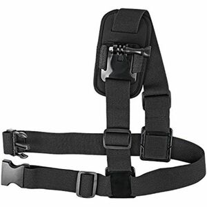 MG Shoulder Strap ramenný popruh s držiakom na športové kamery, čierny vyobraziť