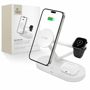 Tech-Protect A41 3in1 nabíjačka na mobil / Apple Watch / AirPods 15W, biela vyobraziť