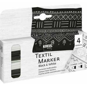 Kreul 92751 Textile Marker Black & White Set Sada textilných fixiek 2 mm Black & White 4 ks vyobraziť