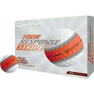 TaylorMade Tour Response Stripe Orange Golfové lopty vyobraziť